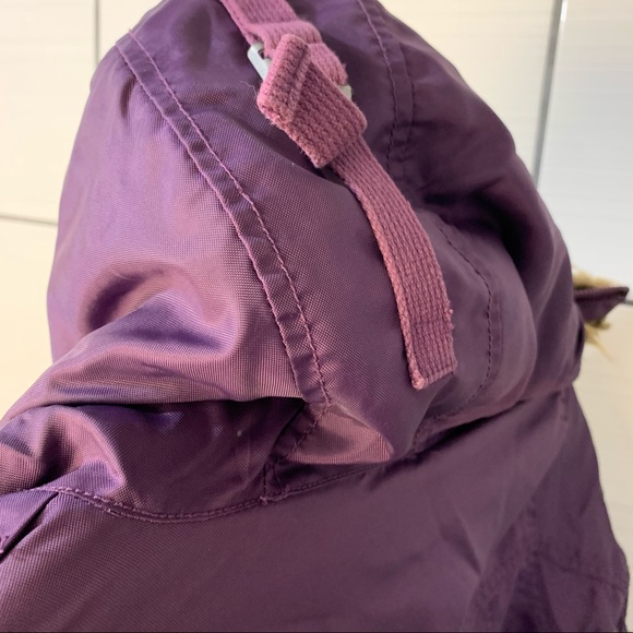 {Lands’ End} Girls Winter Fleece Lined Down Alt Coat/Parka Purple size Medium - Picture 9 of 16